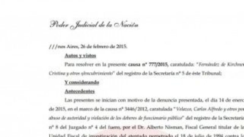 Los puntos salientes de la categórica resolución del juez Rafecas