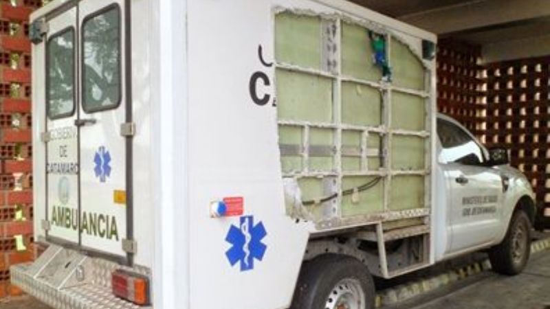 Fuerte viento destrozó ambulancia cuando trasladaba a un paciente