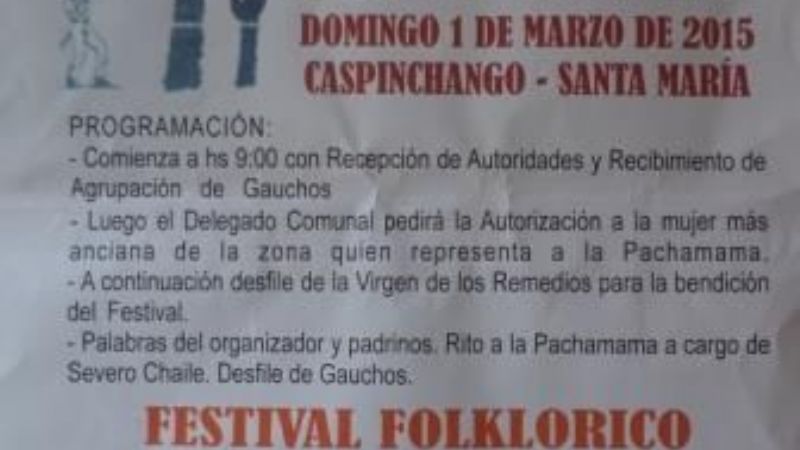 La Pasacana espera en Caspinchango