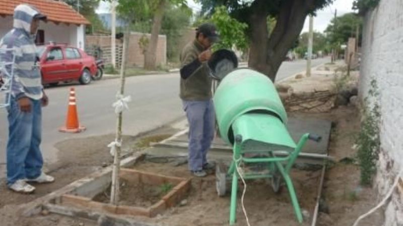 Más cordones y veredas en los barrios santamarianos