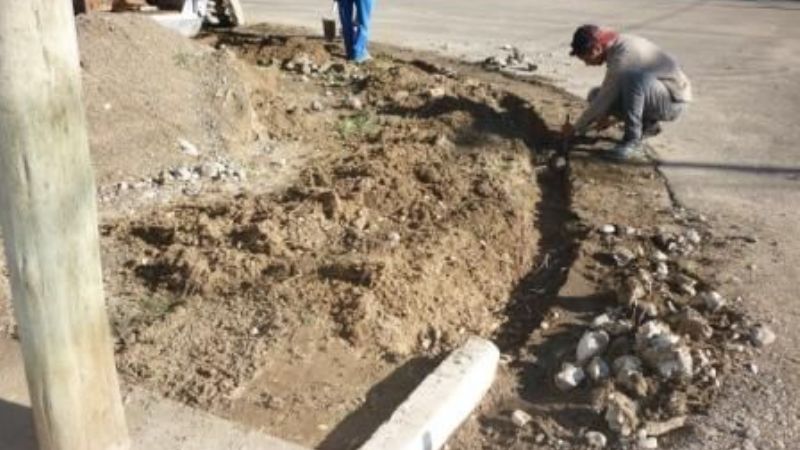 Más cordones y veredas en los barrios santamarianos