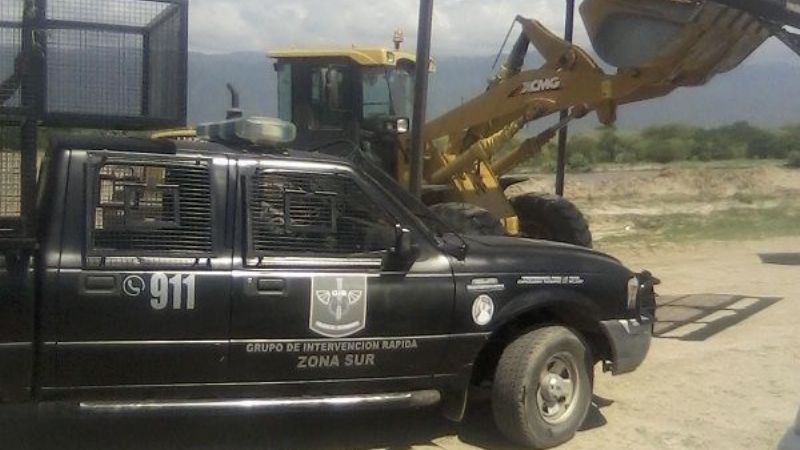 Policía Minera controla extracción de árido ilegal