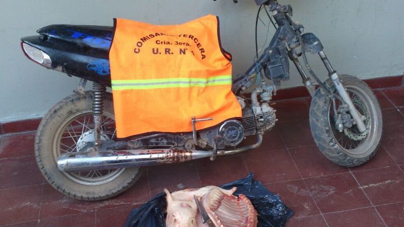 Lo sorprendieron con un lechón y lo aprehendieron