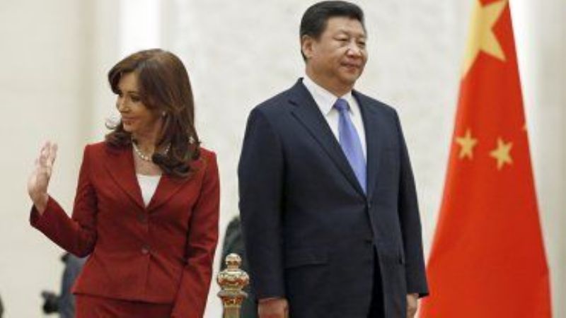 Cristina con Xi Jinping en el Gran Palacio del Pueblo chino