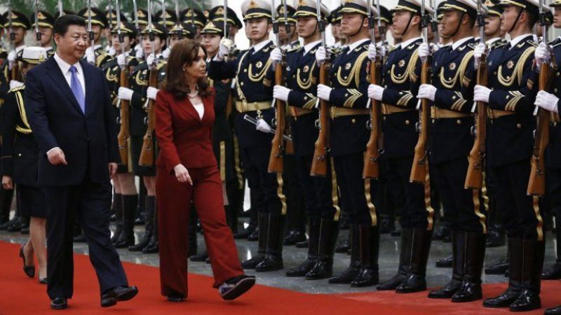Cristina con Xi Jinping en el Gran Palacio del Pueblo chino