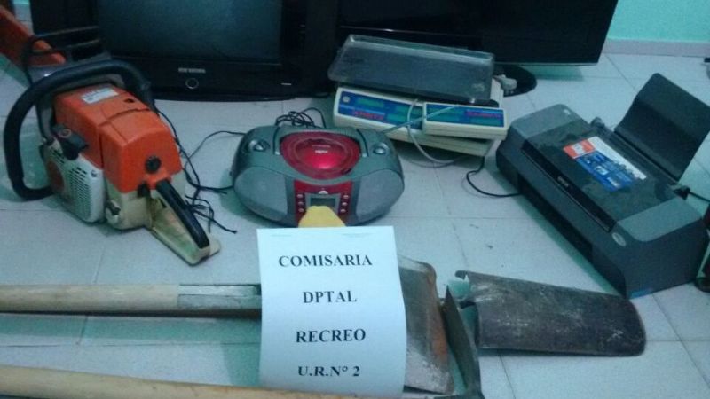 Recuperan elementos robados en Recreo