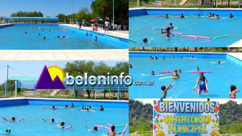 La pileta municipal de Belén en pleno funcionamiento