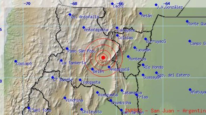 Dos temblores con epicentro en Catamarca