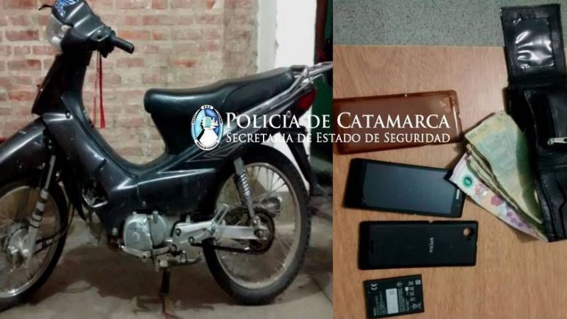 Fueron vistos por la policía cuando arrebataban un teléfono