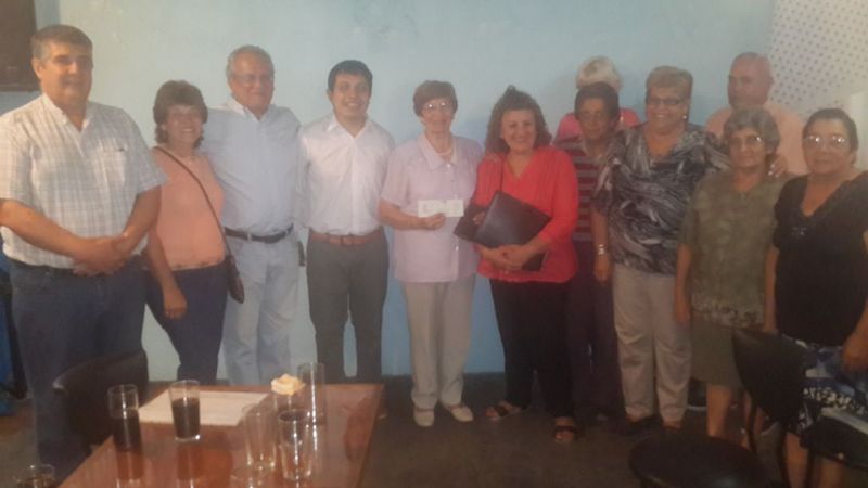 Entregan subsidio al Centro de Jubilados de El Rodeo