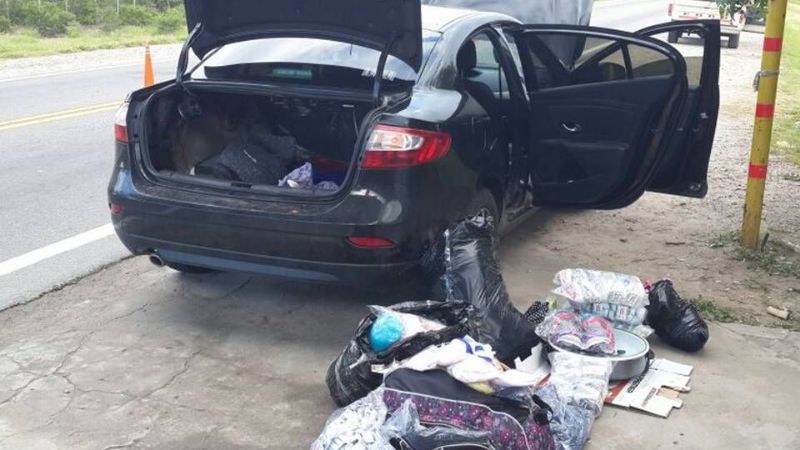 Secuestran ropa y electrodomésticos en un control caminero