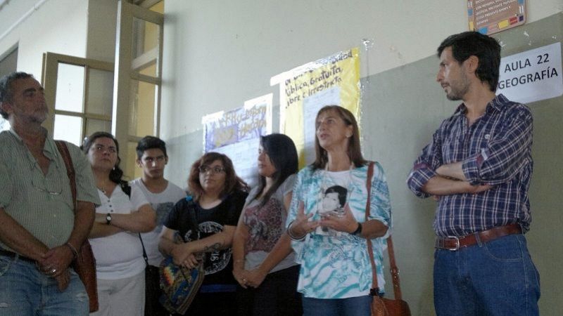 “La Obra” en el acto en que se recordó a estudiantes desaparecidos