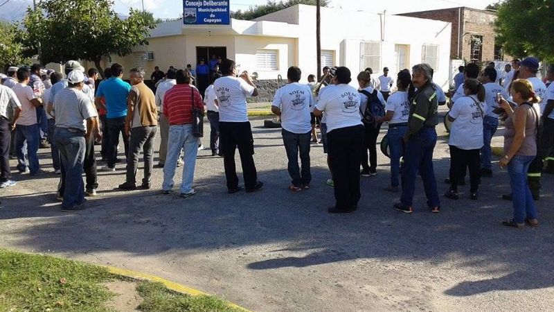 Piquete de municipales en Chumbicha