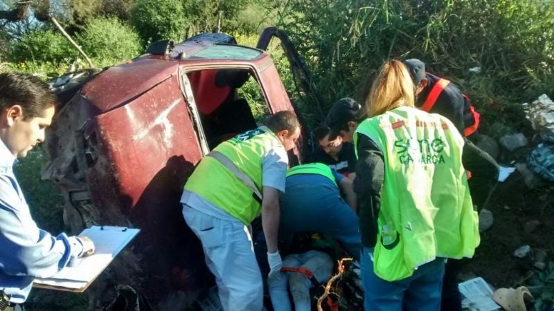 Volcó un auto que había robado