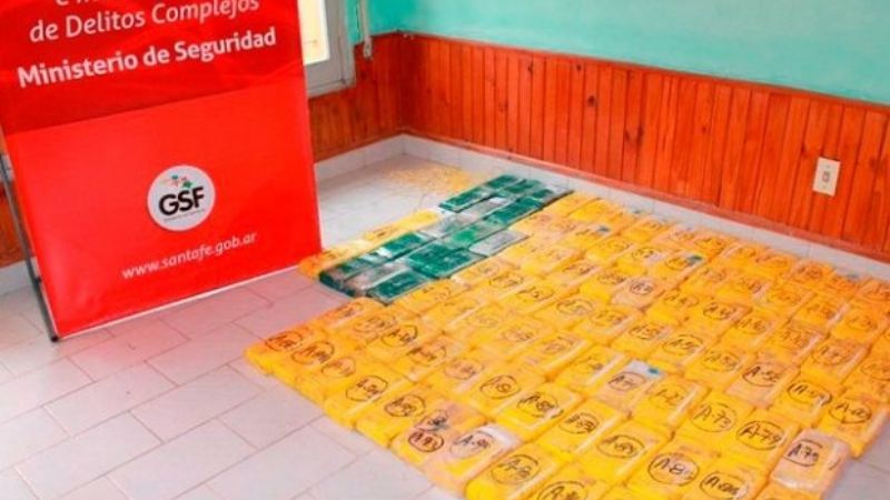 Incautan más de 100 kilos de cocaína valuados en unos 10 millones de pesos