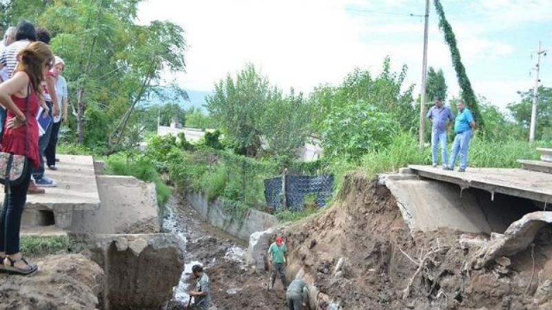 Supervisaron la obra conjunta de canalización en el sur