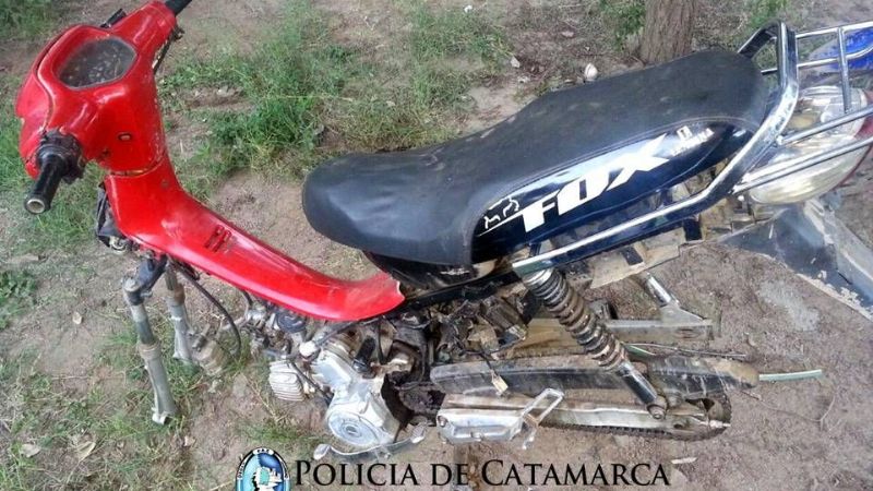 Secuestran una moto totalmente desarmada