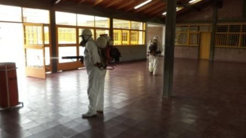 Desinfección en la EPET Nº5