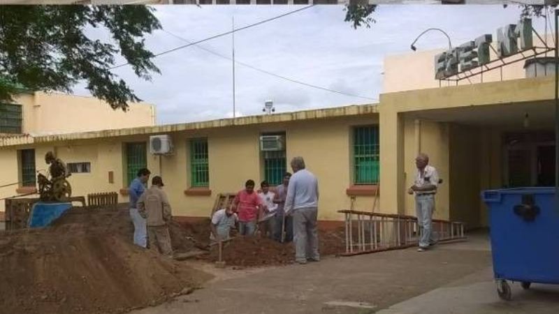 Se hundieron pozos ciegos de una escuela en Recreo