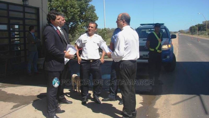 Autoridades de la Secretaría de Seguridad visitaron puesto caminero