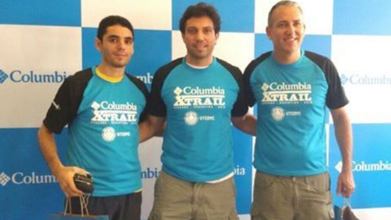 Carlos Zavaleta, José  Sobh y Federico Pais cumplieron el X trail Columbia en Córdoba