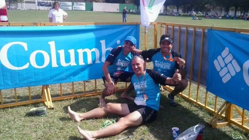 Carlos Zavaleta, José  Sobh y Federico Pais cumplieron el X trail Columbia en Córdoba