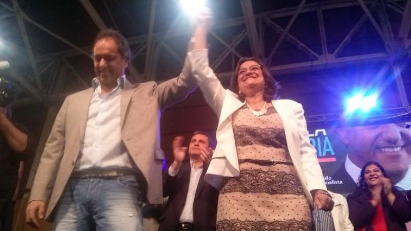 Corpacci y Scioli participaron de un acto en el Predio Ferial