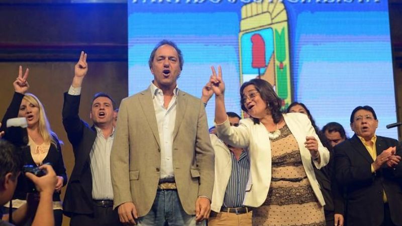 Corpacci y Scioli participaron de un acto en el Predio Ferial