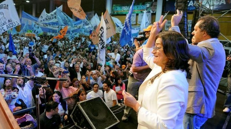Corpacci y Scioli participaron de un acto en el Predio Ferial