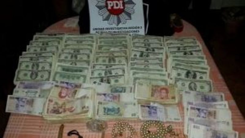 Empleada doméstica robó una garrafa con 500 mil dólares dentro