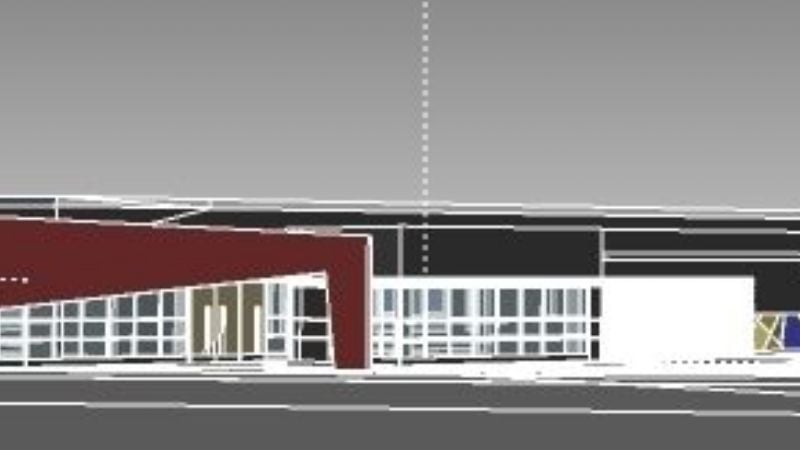 Nuevo edificio de la escuela para Ciegos y Disminuidos Visuales