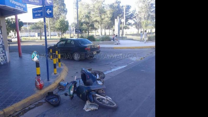 Motociclista lesionado