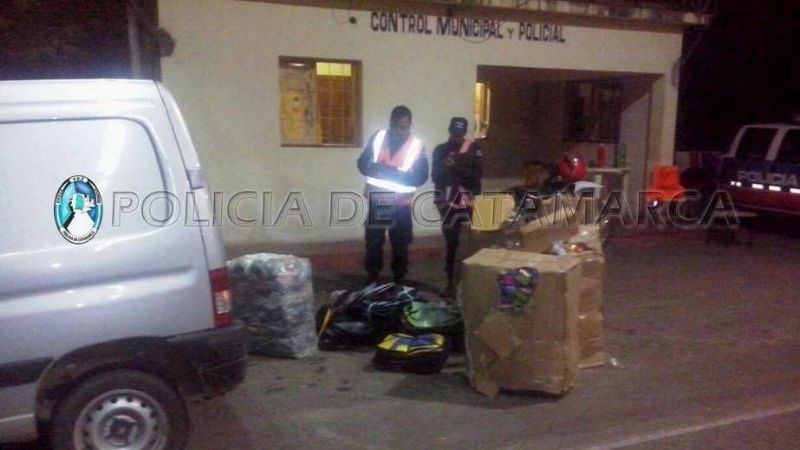 Secuestran juguetes y elementos en el puesto caminero de La Puerta