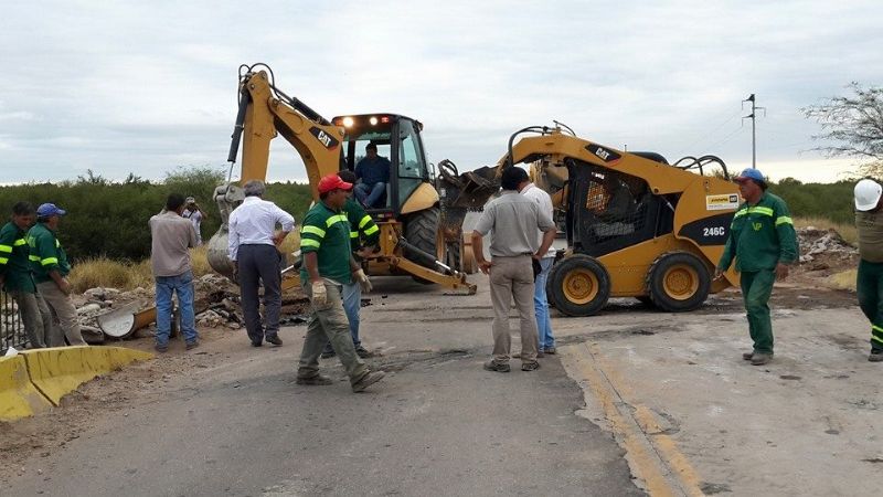 Trabajo coordinado entre municipio y provincia para reparar el puente en ruta 33