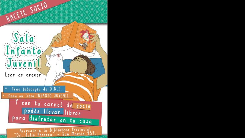 Leer es crecer: Hacete socio de la sala infanto juvenil