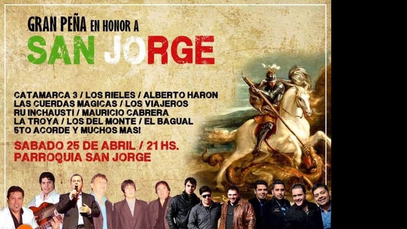 Procesión, misa y peña en el cierre de las fiestas patronales en honor a San Jorge