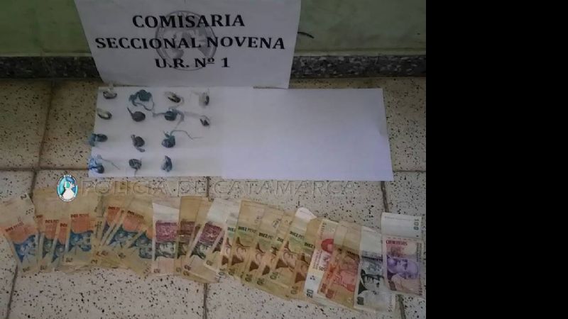 Atraparon a joven con droga y dinero