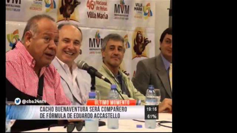 “Cacho” Buenaventura “vice” del kirchnerista Accastello en Córdoba