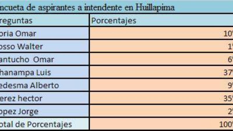 Dos profesores encabezan las encuestas para intendente de Huillapima