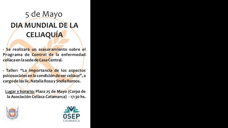 OSEP adhiere al Día Internacional del Celíaco