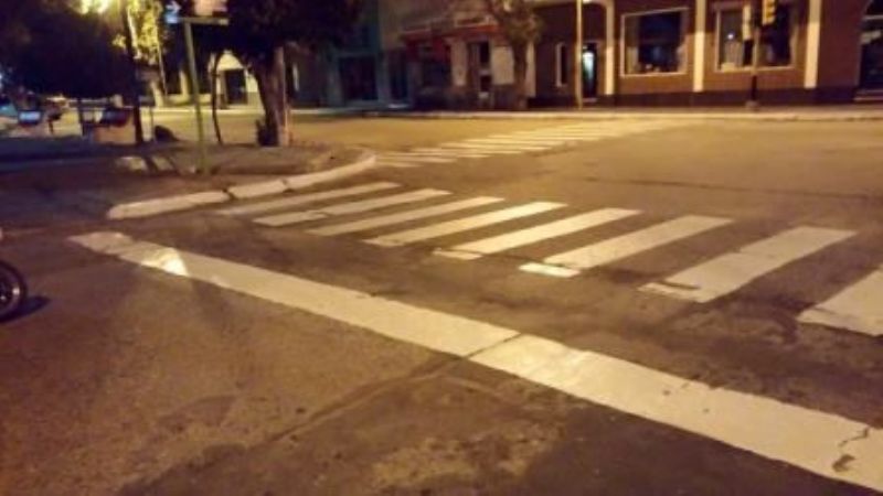 Nueva señalización horizontal en la ciudad de Santa María