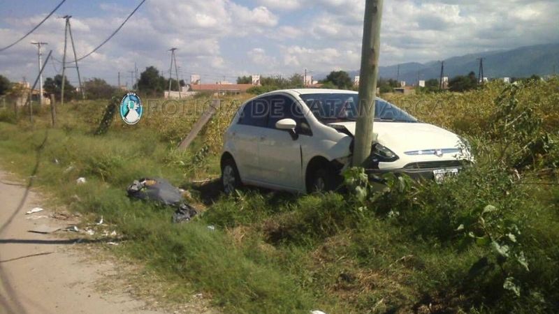 Chocó contra un poste