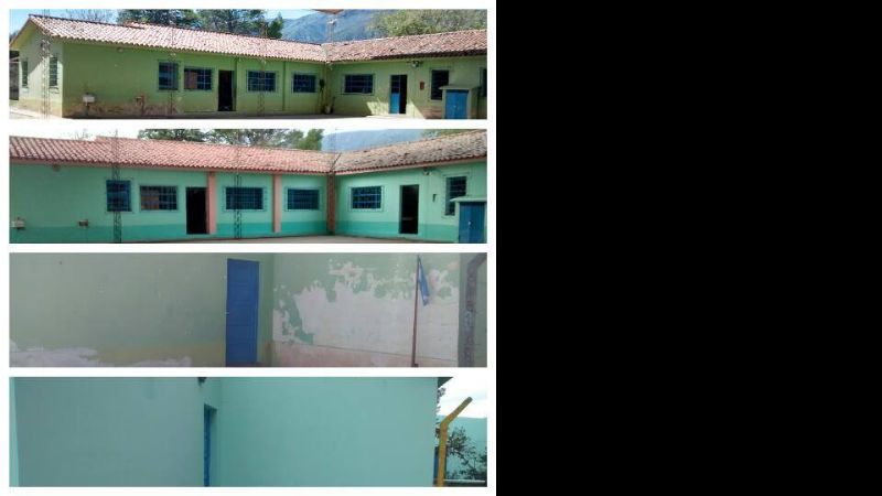 Trabajo solidario en la Escuela Nº 245 de El Portezuelo