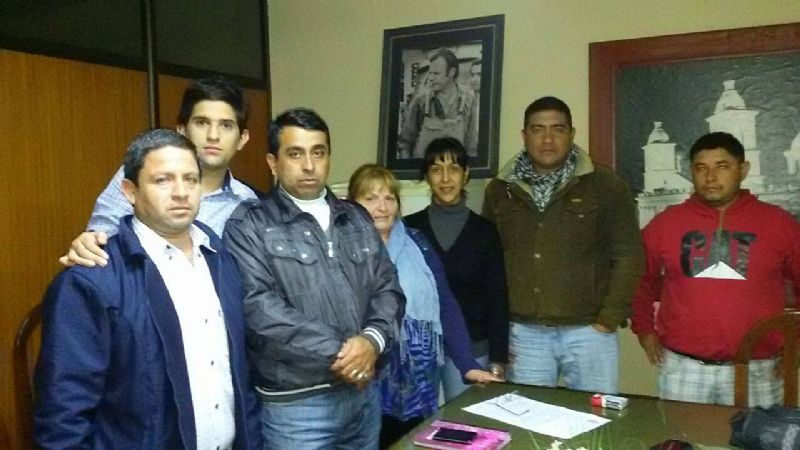 La Comisión Directiva del SELEG con referentes del SOEM