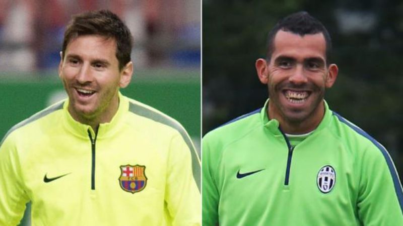 Messi vs. Tévez. en la final Barcelona-Juventus por la Copa de Campeones