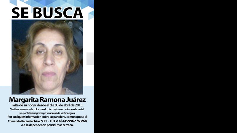 Continúa la búsqueda de una sexagenaria desaparecida desde el 3 de abril
