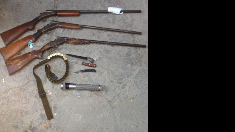 Aprehendieron a cinco cazadores furtivos y secuestran armas de fuego