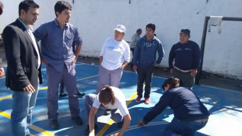 Inauguran el playón deportivo de Banda de Varela construido por cooperativistas