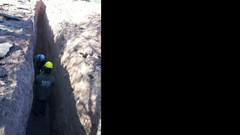 Renovación de la colectora de efluentes cloacales de Tinogasta