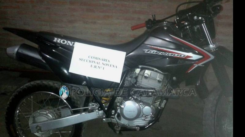 Secuestran moto robada en el Sur